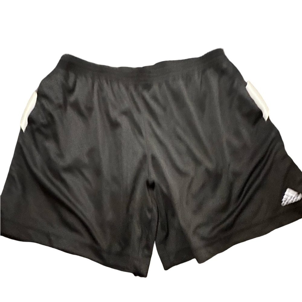 adidas Black Athletic Shorts with White Trim